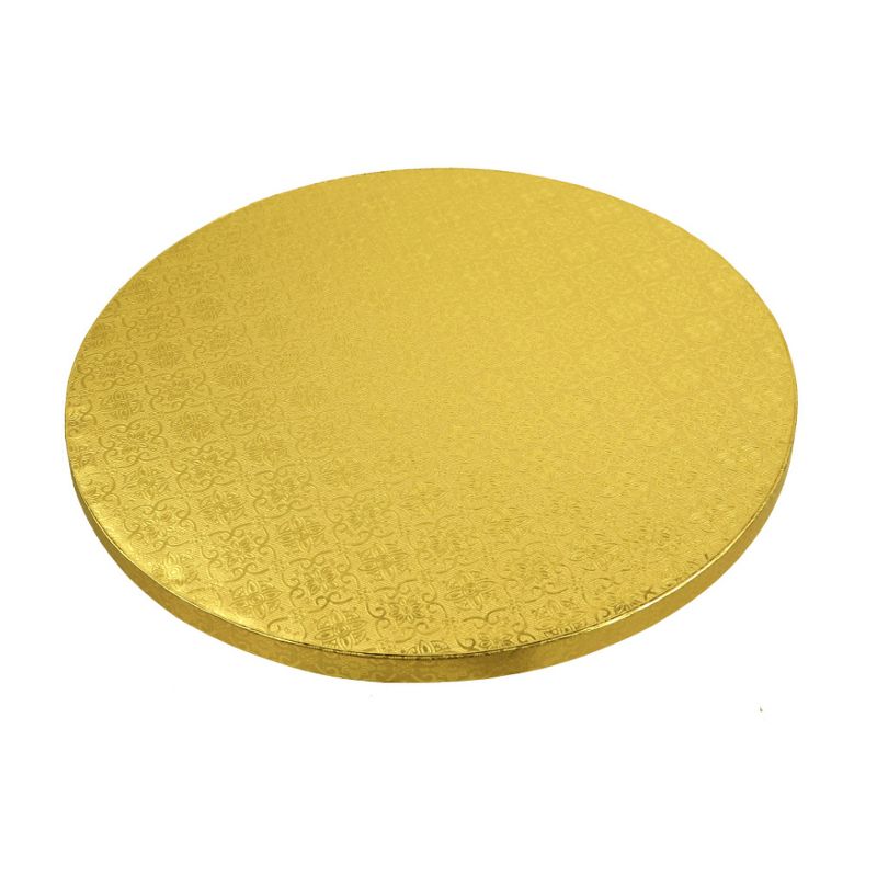O'Creme Round Gold Cake Drum Board, 10" x 1/2" High, Pack of 5, 2 of 4