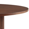Vynxaria 47 Inch Round Dining Table for 4 Walnut Wood Veneer Top Modern Farmhouse Wood Strip Base for Kitchen Living Room - 3 of 4