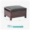 Sonkuki 2-Piece Ottomans with Solution-Dyed Fabric Cushion, All-Weather Wicker Ottomans, Ideal for Patio - 3 of 4