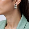 Women's Modern 3-Pair Stud Earrings Set, Silver with Star, Crystal Cluster, Bow & Dangle Designs - 4 of 4
