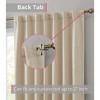 HLC.ME Hamilton 100% Full Blackout Lined Thermal Insulated Soundproof Window Curtain Rod Pocket Back Tab Panels, Set of 2 - 2 of 4