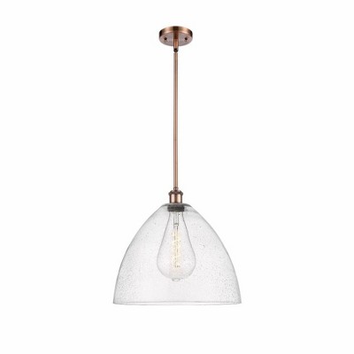Bristol Glass - 1 Light Pendant In Industrial Style-16.75 Inches Tall and 16 Inches Wide