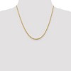 Black Bow Jewelry 2.75mm, 10k Yellow Gold Lightweight D/C Rope Chain Necklace - 2 of 4