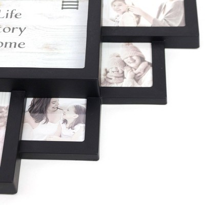 Black Farmhouse Shabby Chic 'This Is Us' Picture Frame Collage Wall Clock