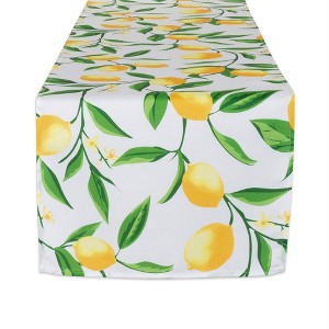 Design Imports Lemon Bliss Print Outdoor Table Runner 14X108 Inches - 1 of 4