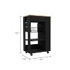 NicBex Mobile Kitchen Island Cart Morden Kitchen Carts on Wheels with Storage, 2 Open Shelves, 1 Rack, and 1 Drawer for Kitchen - 2 of 4