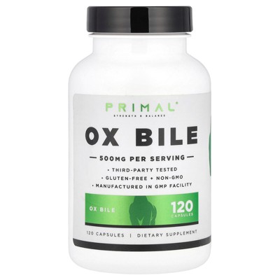 PrePrimal Ox Bile, 500 mg, 120 Capsules