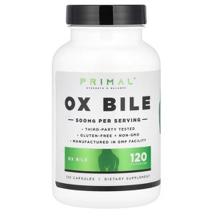 PrePrimal Ox Bile, 500 mg, 120 Capsules - 1 of 2