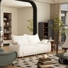 Famapy Living Room Sofa Teddy Velvet Cloud Sofa Loveseat High Resilience Sponge White - 3 of 4