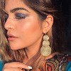 14K Gold Bohemian Chandelier Earrings: Large Circular Drop Dangle Earrings for Women - 2 of 4