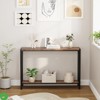 Small Entryway Table 43" Narrow Console Table w/ Shelves 2-Tier Entryway Table - 3 of 4