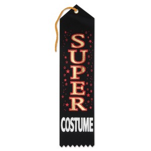 Beistle Super Costume Award Ribbon, 2" x 8", (6/Pkg) Multicolored - 1 of 1