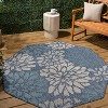 JONATHAN Y Zinnia Modern Floral Textured Weave Indoor/Outdoor Area Rug - 4 of 4