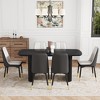 7-Piece Dining Set with MDF Table and 6 Chairs with PU Cushions - 3 of 4