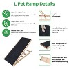 iMountek"Foldable Wooden Dog Ramp – Adjustable Dual Height, Non-Slip Pet Ramp for Bed, Couch, Car – 61lbs Max" - 4 of 4