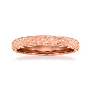 Ross-Simons 18kt Rose Gold Quilted Textured Ring - 1 of 4