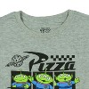 Seven Times Six Toy Story Shirt Boy's Pizza Planet Aliens Short Sleeve Graphic Tee Grey - 3 of 4