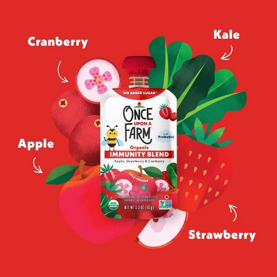Once Upon A Farm Apple, Strawberry and Cranberry Pouch - 3.2oz