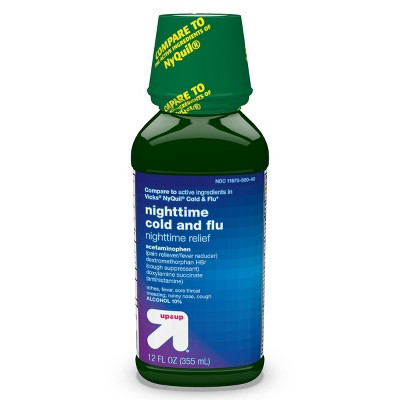 Nighttime Cold & Flu Multi-symptom Relief Liquid - 12 fl oz - up & up™