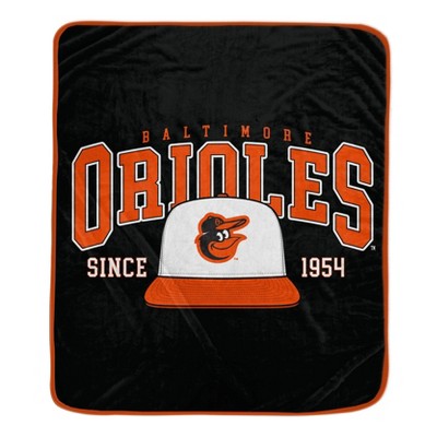 Mlb Baltimore Orioles Vintage Arch Block Ultra Soft Blanket : Target