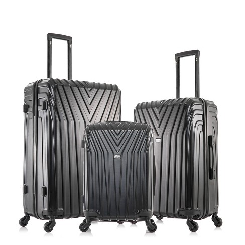 InUSA Prints 3-Piece Hardside Lightweight Luggage Sets with Spinner Wheels,  Handle, Trolley, Cow 