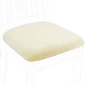 PiccoCasa Stretchable Velvet Cushion Chair Seat Slipcovers with Ties 4 Pcs - 1 of 4