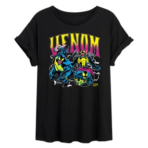 Women's - Marvel - Venom Neon Oversized Graphic T-Shirt - 1 of 4