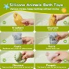 Baby water shower toys set, bath water toys, parent-child interactive toys, 4 pieces (ocean color) safe soft rubber material - 2 of 4