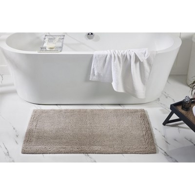 24" x 40" Edge Collection Gray 100% Cotton Rectangle Bath Rug - Better Trends