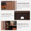 SinCiDo Farmhouse Electric Fireplace TV Stand for 70+ Inch TV, 34" Tall Entertainment Center w/Sliding Doors & Adjustable Shelves - 4 of 4
