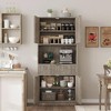 70“ Tall Kitchen Pantry Storage Cabinet, Modern Kitchen Hutch Bar Cabinet with Microwave Stand, Buffet Sideboard with Hutch, Cupboard with Drawers - 2 of 4