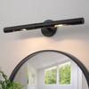 LLHZSY 2-Light Picture Light  23 3/5" Wall Light Sconce, 360° Rotate Aluminum Tube, E12*2(Bulb no Include)-Black - 2 of 4