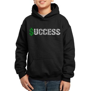 LA Pop Art Boy's Word Art Hooded Sweatshirt - Success - 1 of 4