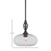 Toltec Lighting Elegante 1 - Light Pendant in  Matte Black with 13" Clear Bubble Shade - 2 of 2