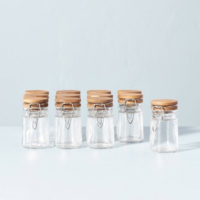 Glass &#38; Wood Clamp Spice Jar Set - Hearth &#38; Hand&#8482; with Magnolia