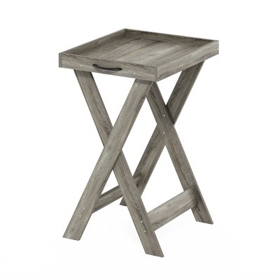 Furinno Classic Tray Table with Removable Tray, French Oak