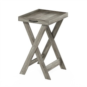 Furinno Classic Tray Table with Removable Tray, French Oak - 1 of 1