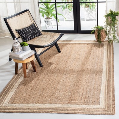 Ivory and Natural Hand-Knotted Jute 3 x 5 ft. Area Rug