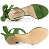 Allegra K Women's Back to College Open Toe Ankle Tie Back Block Heels Sandals - 4 of 4