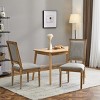 Set of 2 Rustic Dining Chairs with Upholstered Seat and Back,Fluted Wood Legs for Farmhouse Dining Room-Cuddlewood - 3 of 4
