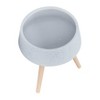 Set of 2 Modern Resin Planters with Stands - Speckled Magnesia Pots & Beech Wood Legs - Indoor/Outdoor Decorative Plant Holders - 10", 8" Gray - 4 of 4