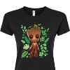 Women's - Marvel - Guardians of the Galaxy Baby Groot Leaf Fitted Graphic T-Shirt - 2 of 3