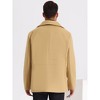 Lars Amadeus Men's Solid Formal Notch Lapel Double-Breasted Pea Coat - 3 of 4