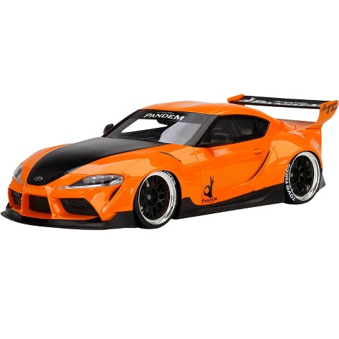 vin ulv benzin Toyota Pandem Gr Supra V1.0 Orange With Black Hood 1/18 Model Car By Top  Speed : Target