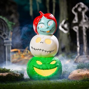 Seasons 18 in The Nightmare Before Christmas Light-Up Jack, Sally & Oogie Boogie Tabletop Decoration - Multicolored - 1 of 2