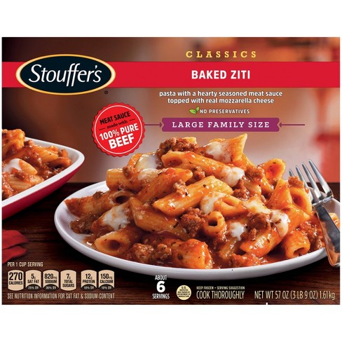 Stouffer S Family Size Frozen Baked Ziti 57oz Target