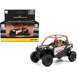 Can-Am Maverick Sport XRC 1000R Red and Gray with Driver Figure 1/32 Diecast Model by BRP Models - 1 of 4