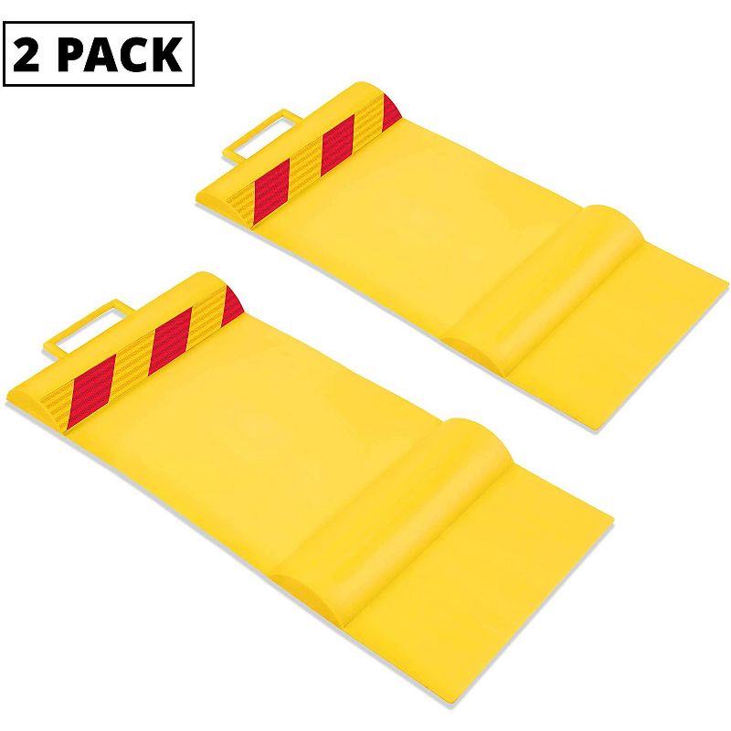 RaxGo Car Parking Mat, Garage Wheel Stopper Parking Aid, Yellow 2 Pack, 1 of 7