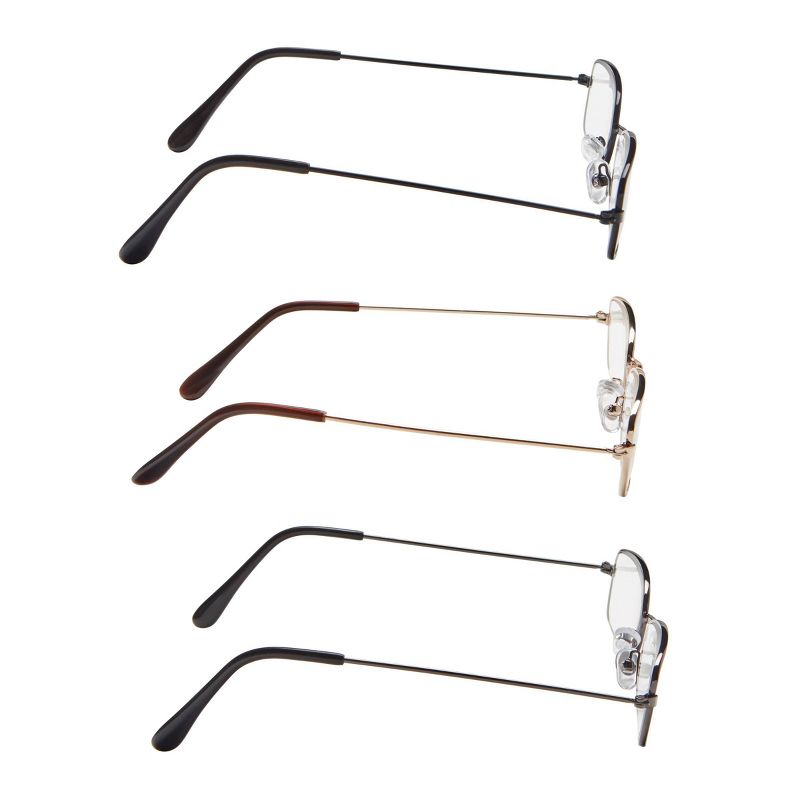 ICU Eyewear Oval Metal Reading Glasses - 3pk, 5 of 7
