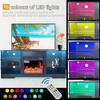 Fireplace TV Stand, Modern Entertainment Center With Cable Holes, Adjustable LED Strip, 2 USB Ports, Adjustable Brightness - 2 of 4